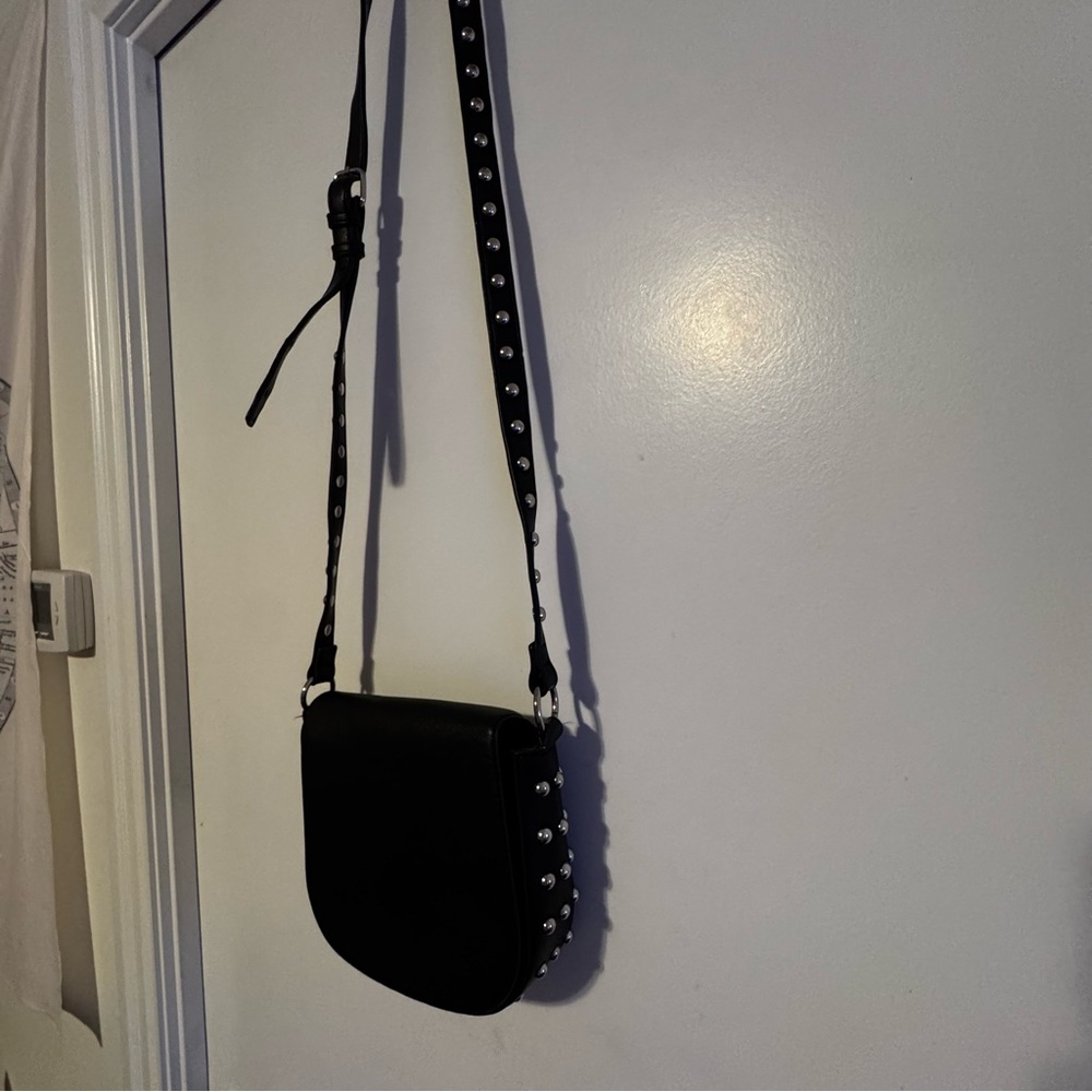 Black Studded Crossbody Bag